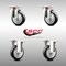 Service Caster 4 Inch 316SS Black Polyurethane Wheel Swivel Top Plate Caster Rigid SCC, 2PK SCC-SS31620S414-PPUB-BLK-2-R-2 - alternate 2